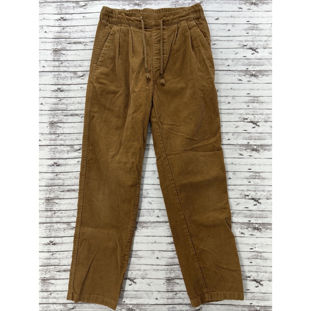 Passenger Pants Womens XS Reg (28X27) Brown Corduroy Elastic Waist Drawstring